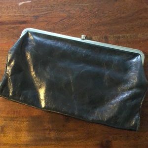 Hobo Clutch- Lauren dark green leather
